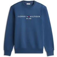 Tommy Hilfiger Sweatshirt TOMMY LOGO unifarben, casual, regular fit, Baumwollmix, Rundhals