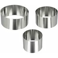 Metaltex Back-Set Allzweck-Kochringe 3 Stück Edelstahl