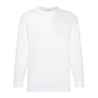 Fruit of the Loom - "Valueweight" T-Shirt für Herren/Damen Unisex Langärmlig (Weiß)