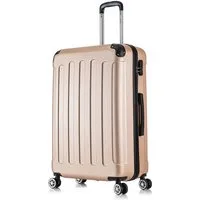 Flexot Hartschalen-Trolley F-2045 Kofferset, 360° Rollen, robuster Reisekoffer, Bordcase, 4 Rollen, Robuster und moderner Koffer mit vier 360° Rollen und Zahlenschloss