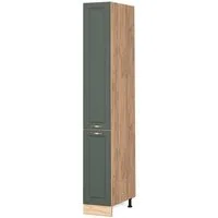 Vicco Hochschrank Fame-Line, Grün-Gold Landhaus/Goldkraft Eiche, 30 cm (1-St)