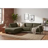 OTTO home Ecksofa Sveeva, L-Form, B.240 cm, schwarze Metallfüße, langlebiger Webstoff, mit Wellenunterfederung, viele Farben