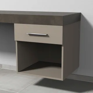 Sanipa Anbau-/Solitärschrank 2morrow (G2353) 510x500x520 Sandgrau-Matt, G235367 G235367