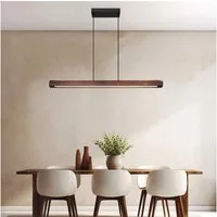 GLOBO LIGHTING LED Pendelleuchte, LED-Leuchtmittel fest verbaut, Warmweiß, Pendelleuchte Hängelampe Deckenlampe Esszimmerlampe LED Lampe Holz