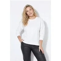 Ulla Popken Sweatshirt Long-Sweatshirt Oversized Rundhals Langarm