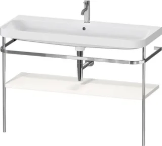 Duravit Happy D.2 Plus c-shaped Set mit Metallkonsole Weiß Hochglanz 1175x490x850 mm - HP4839O222200 HP4839O22220000