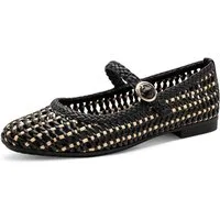 Jana JANA Damen Ballerina 8-22161-46-030 BLACK/NATURE Ballerina