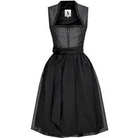 Alpenmärchen Dirndl Midi Dirndl Liane in schwarz - ALM1054