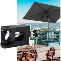 Sekey Balkonschirm 180 x 130 cm Sonnenschirm Rechteckiger Terassenschirm, UPF 50+, LxB: 180,00x130,00 cm, Kippbar, Lüftungsschlitz, rechteckig