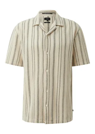 Q/S designed by - Resort Fit: Strukturiertes Hemd weiß - Gr. - S