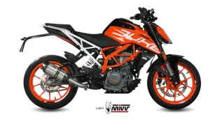 Sport Auspuff MIVV Suono Edelstahl KTM Duke 125 / 390 &amp; RC 125 / 390 Bj. 2017-2020 EURO-4 +ABE
