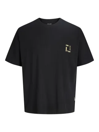 JACK&JONES - JORMONTAUK BACK GRAPHIC TEE SSCN EA26 SN Black - Gr. - XL