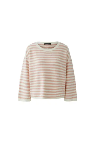 Oui - Pullover white red - Gr. - 40