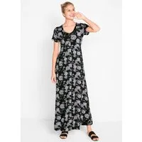 bonprix Maxikleid für Festivals, aus Viskose, lockerer Schnitt, mit kurzem Arm