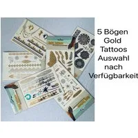 LK Trend & Style Schmuck-Tattoo Gold-Tattoo Die moderne Art von Modeschmuck, Festival, Party, Fasching, Feier, Urlaub, für den Sommer richtig coole Tattoos