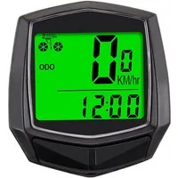 MOPUEA Fahrradcomputer Fahrradcomputer Kabelgebunden Tachometer LCD Fahrrad Tacho (Fahrradcomputer mit Kabelsensor und LCD Anzeige, Tacho Set für präzise Geschwindigkeits und Distanzmessung), Kabelgebunden präzise wasserdicht leicht und gut lesbar