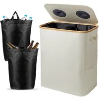 Zedelmaier Fangsack Pfandflaschen Auffangbehälter mit Deckel und XXL Tragetaschen, für Recycling, großes Fassungsvermögen für die Aufbewahrung, 140 l