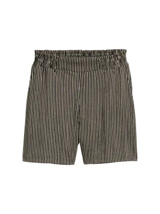 Denim Tom Tailor - Relaxed Jacquard Shorts black beige stripe - Gr. - S