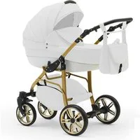 BabyMerc Kombi-Kinderwagen Neo Gold 2 in 1 inkl. Sportsitz und umfangreichen Zubehör in 22 Farben