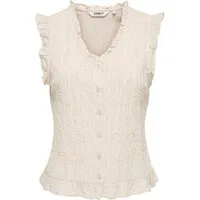 ONLY Blusenshirt ONLELLYS S/L FRILL EMB TOP WVN
