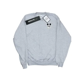 Disney - "Mickey Mouse Dont Speak Breast Print" Sweatshirt für Herren (Grau)