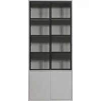WOOOD Vitrine Basic mit vier Türen, Breite 101 cm