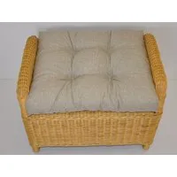 Rattani Polsterauflage Polster Kissen für Rattan Ohrensessel Rattansessel, Colore Soft Grau
