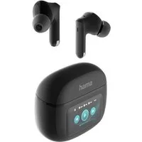 Hama TWS Bluetooth-Kopfhörer (In-Ear-Kopfhörer mit Touchscreen, ANC, ENC) Bluetooth-Kopfhörer (Active Noise Cancelling (ANC), Sprachsteuerung, Transparenzmodus, True Wireless, integrierte Steuerung für Anrufe und Musik, Google Assistant, Siri, Blueto