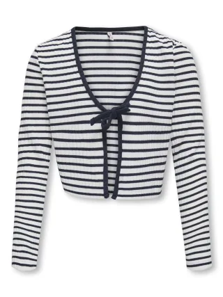 KIDS ONLY - KOGNELLA STRIPED L/S CARDIGAN JRS cloud dancer - Gr. - 146/152