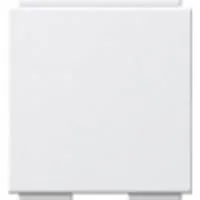Universal-Blindabdeckung für Abdeckung Modular Jack 2fach mit 30° Schrägauslass und Beschriftungsfeld weiß, Retail