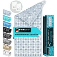 Blumbach Wanneneinlage Badewannenmatte rutschfest, Packung, inklusive 2 Klebehaken, rutschhemmend, mit Saugnäpfen, pflegeleicht