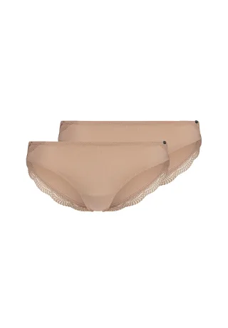 SKINY - Skiny Damen Rio Slip 2er Pack Classicotton beige - Gr. - 38