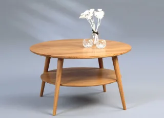 Couchtische Beistelltisch - Sophie -Wildeiche Massiv 80 x 80 cm