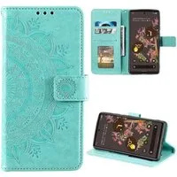 CoverKingz Handyhülle Hülle für Google Pixel 6 Handyhülle Tasche Flip Case Cover Etui 16,5 cm (6,5 Zoll), Klapphülle Schutzhülle mit Kartenfach Schutztasche Motiv Mandala