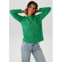 Aniston CASUAL Strickpullover im attraktiven Ajour-Muster-Mix