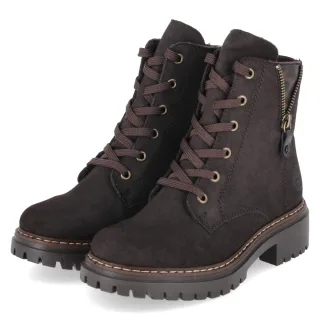 Rieker Schnürstiefeletten - Gr. 36 - Braun - Synthetik