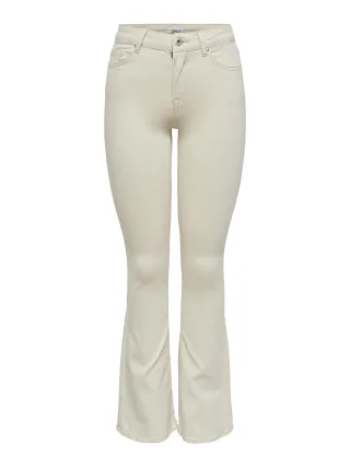 ONLY - ONLBLUSH MID FLARED DNM DOT019 NOOS Ecru - Gr. - 34
