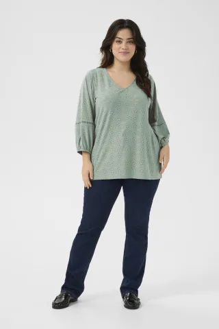 Langarm-Bluse Regular fit Green Bay CC. light green