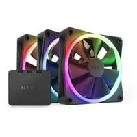 F120 RGB-Dreierpack 120x120x26, Gehäuselüfter schwarz, 3er Pack inkl. RGB & Fan Controller, 120 mm