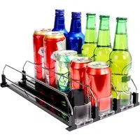 TUWENA Flaschenablage Automatisch Kühlschrank Dosen Organizer, Dosen Dosenhalter für, Getränke Bier Soda Stauraum 12 Dosen in Standardgröße 330,440,500ML