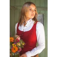 Orbis Textil GmbH & Co. KG Trachtenbluse Trachtenbluse - CARALINA - weiß/rot