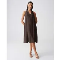 OPUS Neckholderkleid WORDELIA mit Neckholder-Ausschnitt A-Linie und Taschen für einen klaren Sommerlook