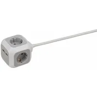 Brennenstuhl ALEA-Power USB-Charger Mehrfachsteckdose 4-fach (USB-Anschluss, Kabellänge 1,4 m), Steckdosenwürfel