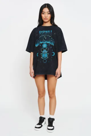 BENU schwarzes Scarabäus Damen-T-Shirt