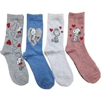 Mein Style Freizeitsocken Mein Style Peanuts Socken 4er-Bündel (4-er Bündel, 4-Paar, 4 Paar) lustiges Design