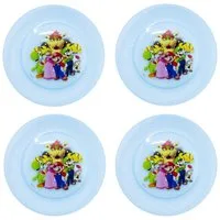 Super Mario Teller Kinder Teller Set 4 teilig geeignet für Mikrowelle und Spülmaschine, (4 St)
