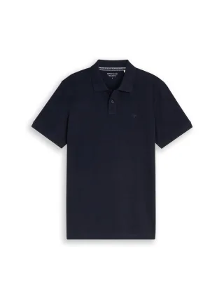 Tom Tailor - Piqué Poloshirt mit Logo-Stickerei sky captain blue - Gr. - L