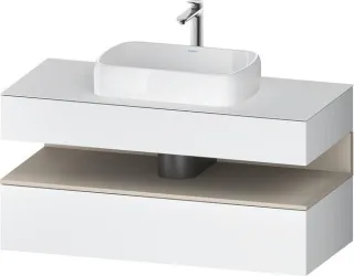 Duravit Qatego Konsolenwaschtischunterbau wandhängend Weiß Matt 1200x550x600 mm - QA4732083180000 QA4732083180000