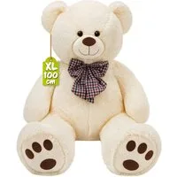 monzana Kuscheltier (1-St), Teddybär L - XXXL 50-175cm verschiedene Farben Weiches Fell Schleife