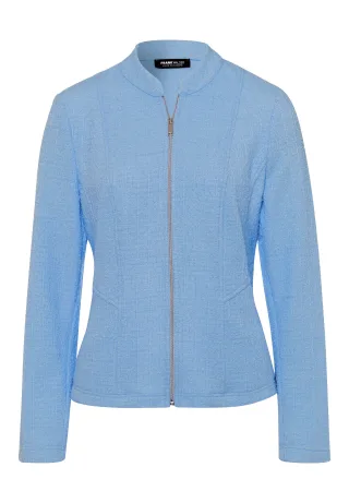 FRANK WALDER - Blazerjacke NOS aus Jersey mit Zip pacific blue - Gr. - 48